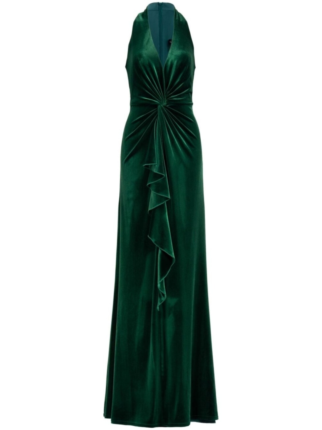 

Платье из бархата Cider Twist-Drape Tadashi Shoji, зеленый