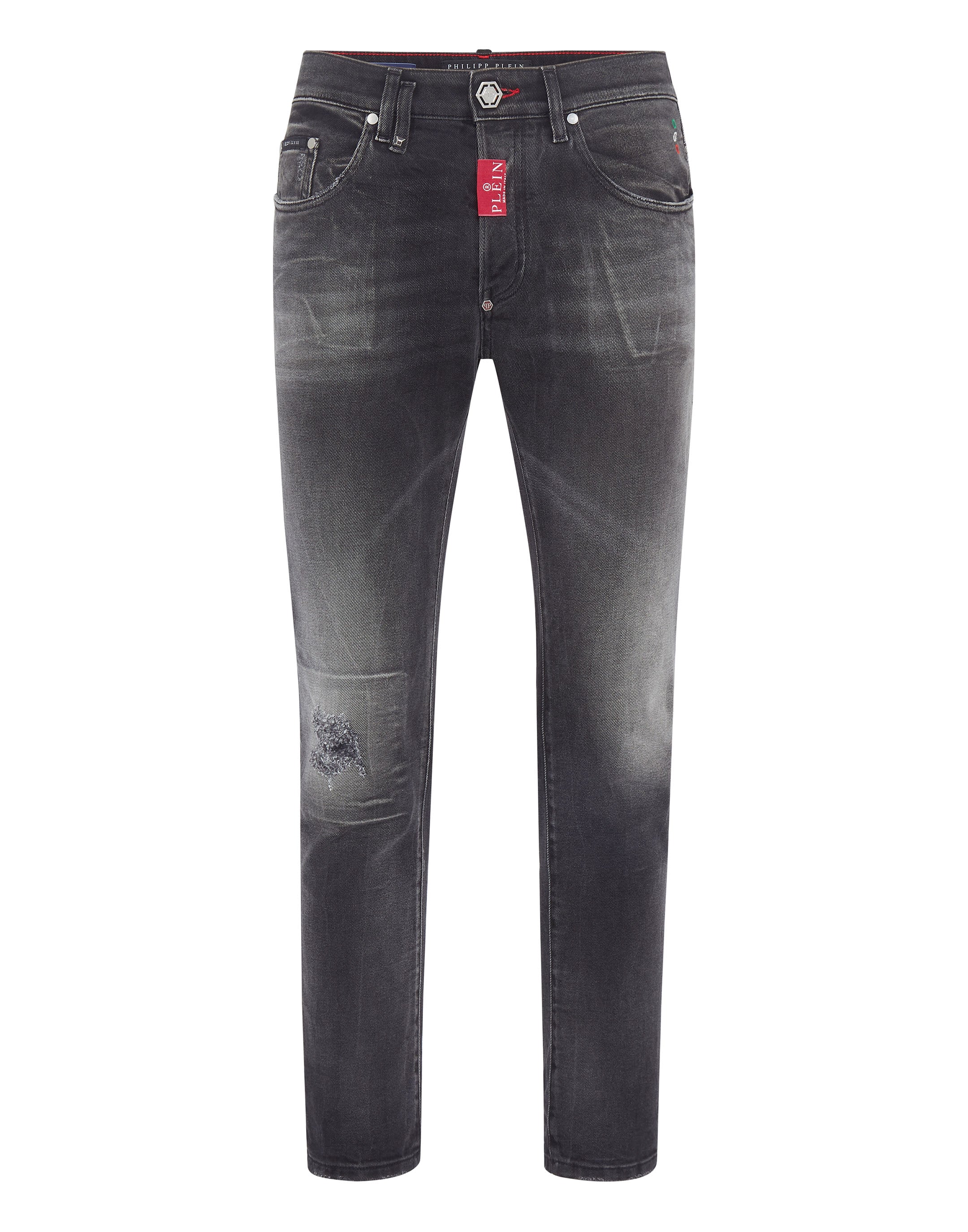 

Джинсовые брюки обтягивающего кроя Hexagon PHILIPP PLEIN, цвет midnight sky