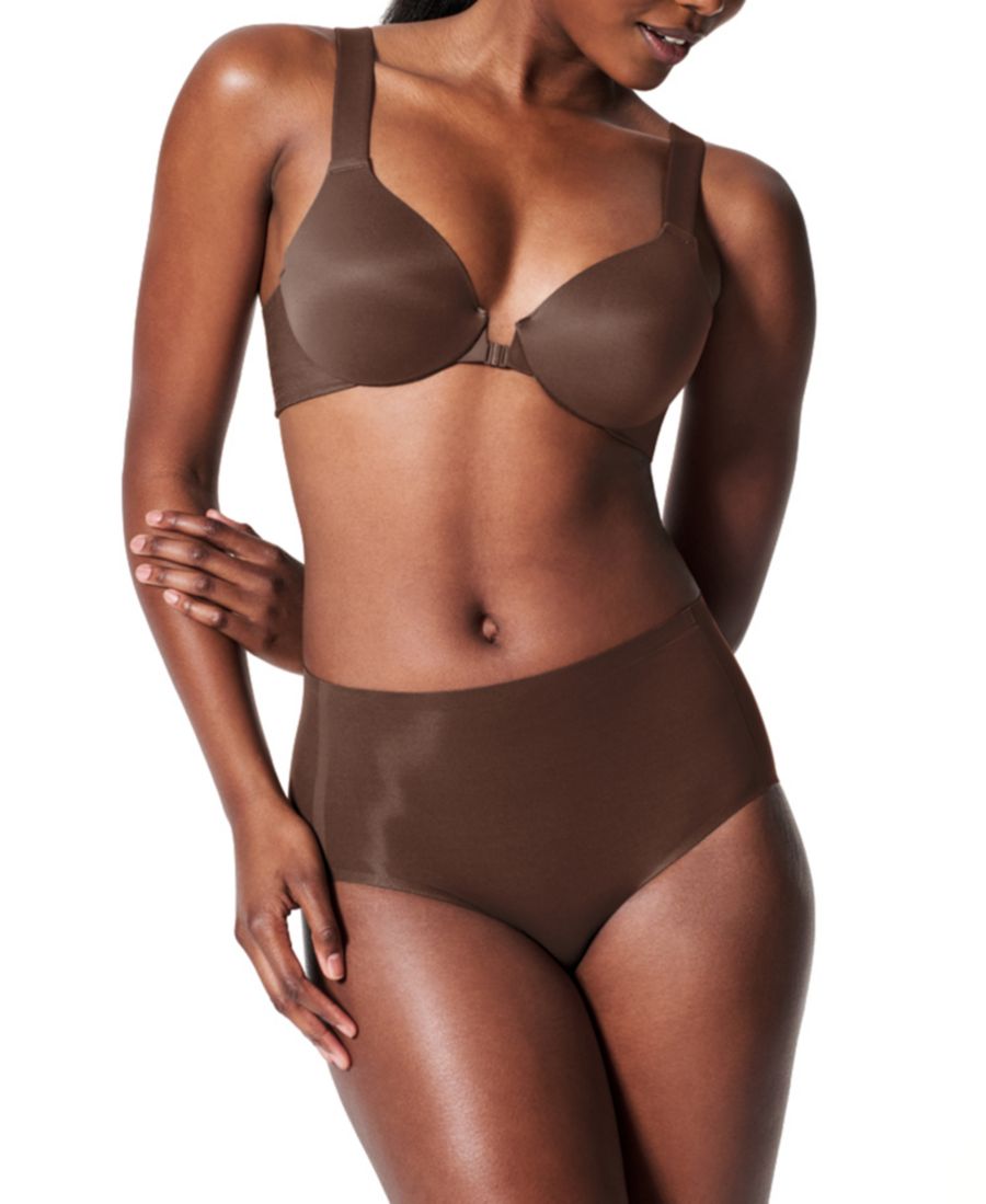 

Женские трусы с высокой посадкой, облегающие фигуру, комплект из 3 штук SPANX, brown