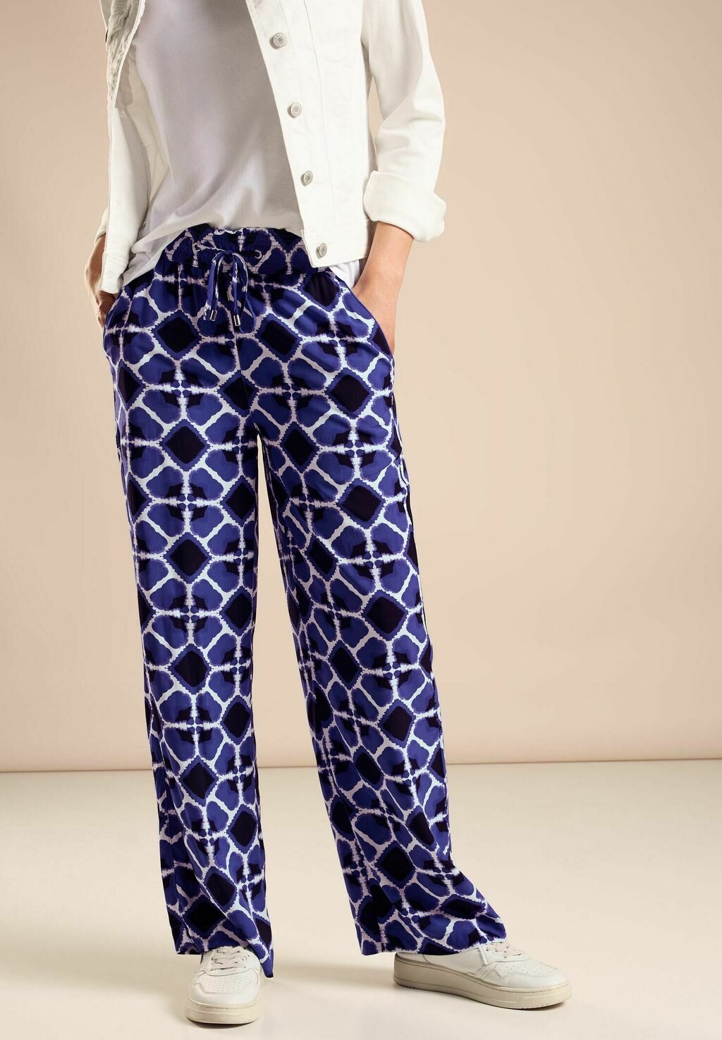

Тканевые брюки Mit Print Street One, синие