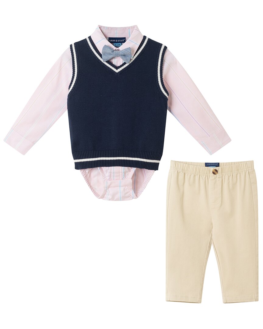 

Свитер-жилет и оксфордский комплект Andy & Evan, синий