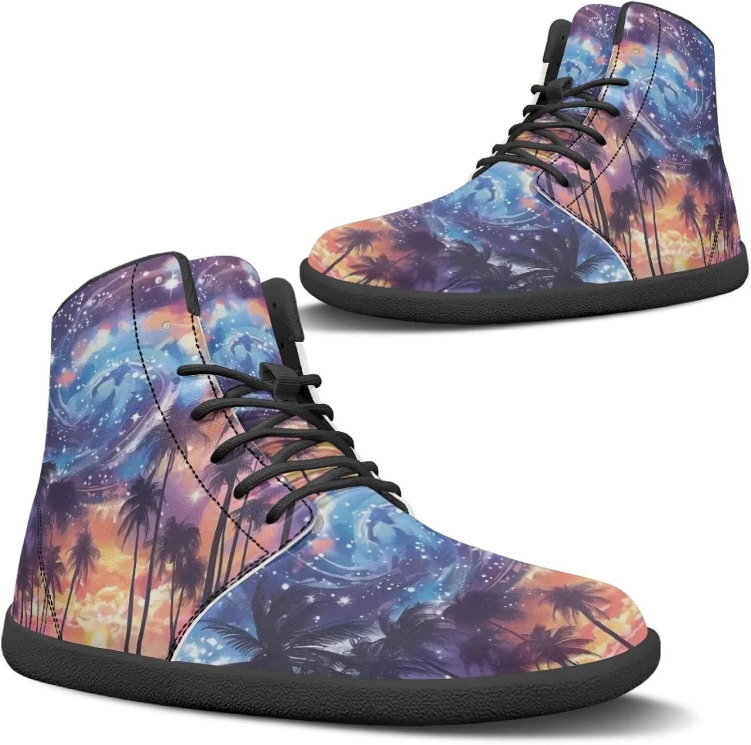 

Кроссовки Binienty унисекс для ходьбы, Galaxy Palm Tree