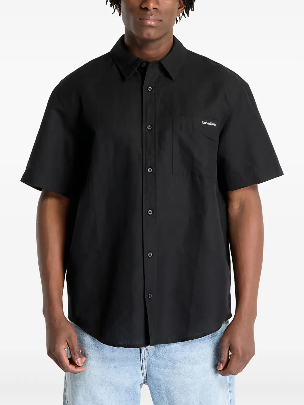 

Рубашка с короткими рукавами Calvin Klein, черный