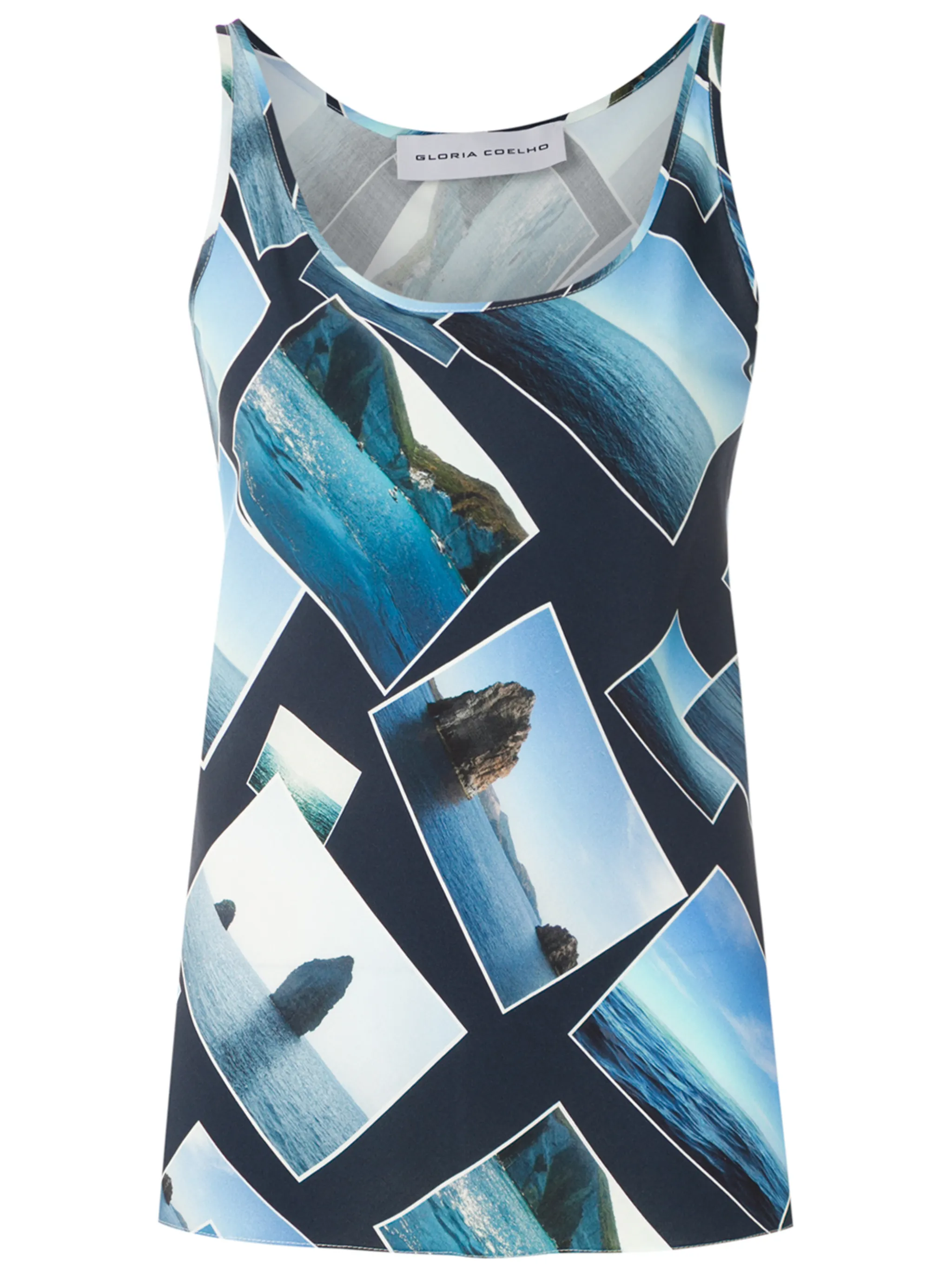

Топ без рукавов с принтом Gloria Coelho, синий