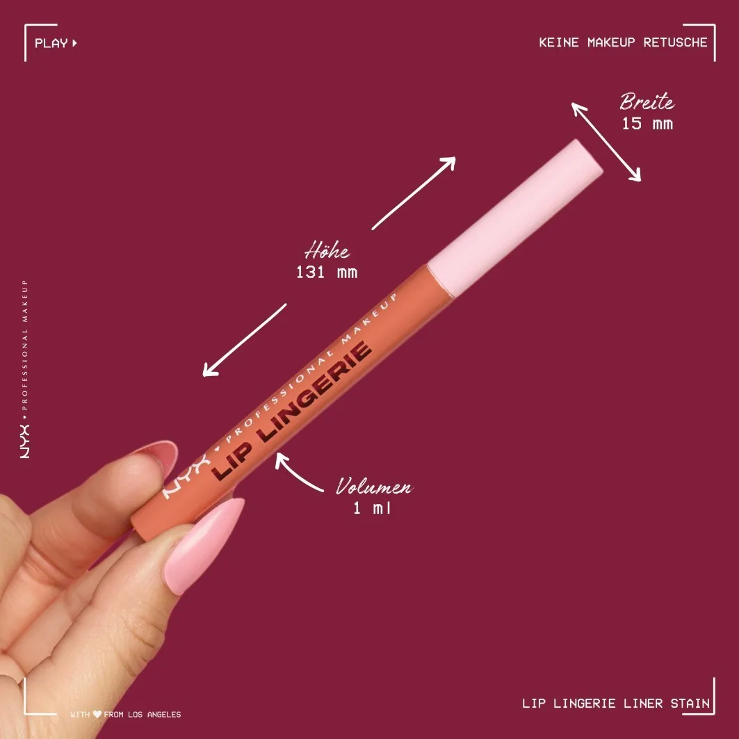 Карандаш для губ, стойкий карандаш для губ. Nyx Professional Makeup, 01 - tease u later, 1 мл — фото 4