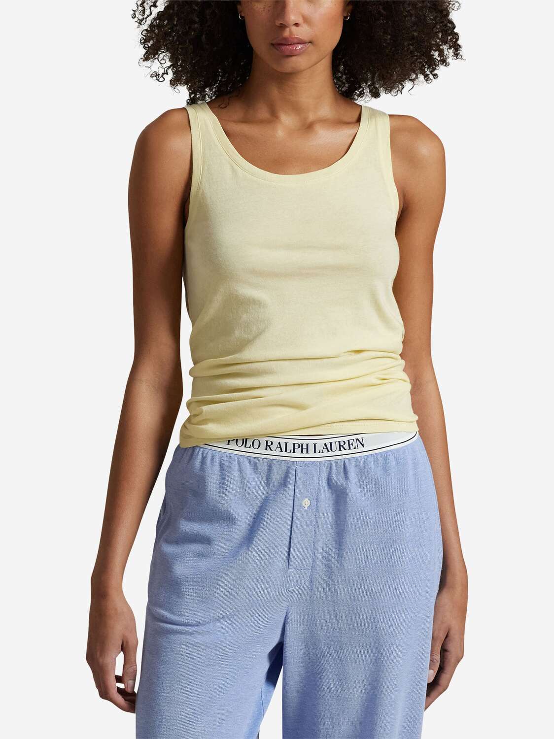 Polo Ralph Lauren Топ 'Whisper Weight Cotton' в светло-желтом цвете — фото 2
