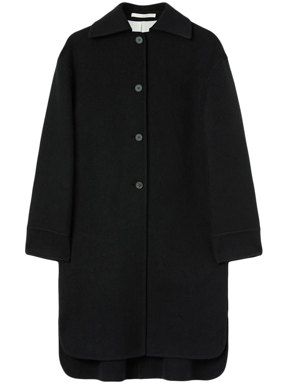

Однобортное пальто на пуговицах JIL SANDER, черный