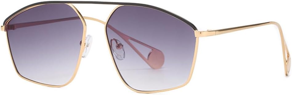 

Ретро-солнцезащитные очки неправильной формы из металла для женщин с прозрачными линзами цвета океана, мужские солнцезащитные очки сине-желтого цвета с защитой от УФ-излучения UV400 generic, Gray Gradient