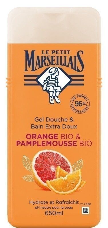 

Le Petit Marseillais Grejpfrut/Pomarańcza гель для душа и ванны, 650 ml