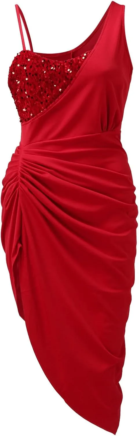 Generic Платье Off The Shoulder для женщин элегантное приталенное без рукавов с высоким разрезом и сборками длинное вечернее для гала-вечера — фото 3
