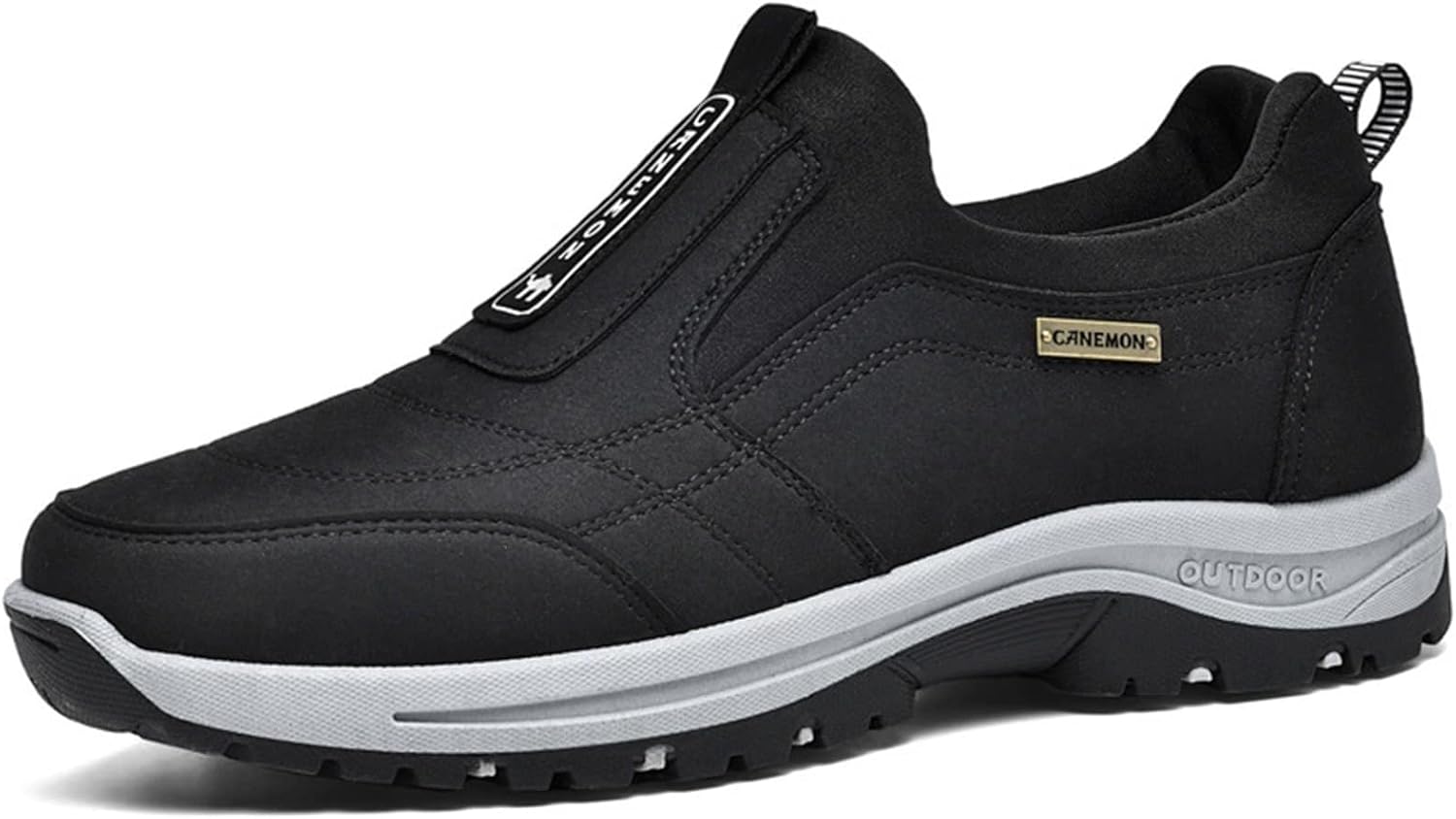 

Кроссовки без шнурков Canbebig для мужчин и женщин, удобная обувь для ходьбы, легкие, дышащие, для походов, повседневные, с поддержкой свода стопы, для улицы, бега и джоггинга, черный