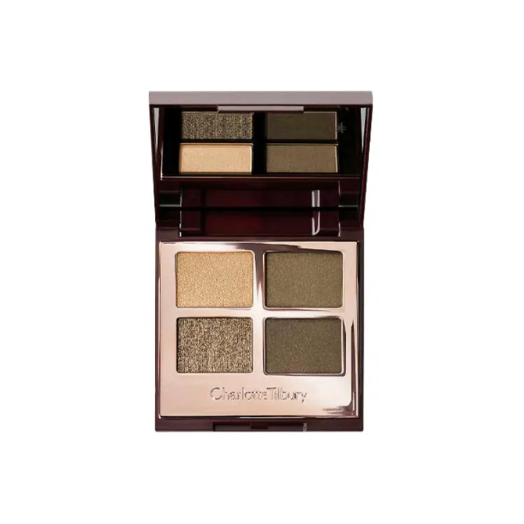 Charlotte Tilbury Тени для век CT Luxurious Color 4 Colors, Pink Brown Delicate Clear, легко растушевываются, 5.2г/6г, подарок на день рождения, The Rebel Era