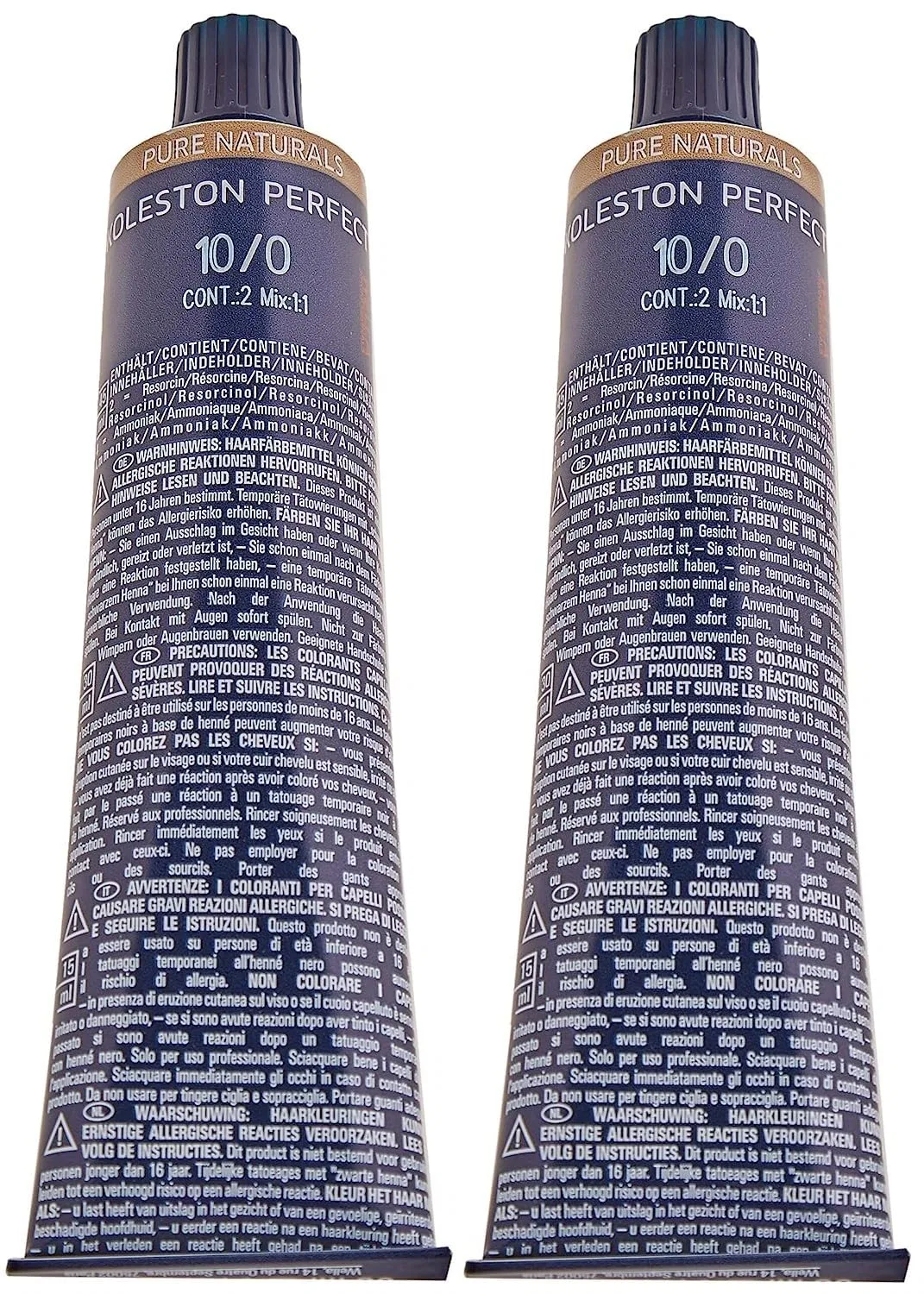 Краска для волос Wella Koleston Perfect ME+ Pure Naturals 10/0 Brightest Blonde / Natural, 60 мл, 2 шт. Wella Professionals — фото 2