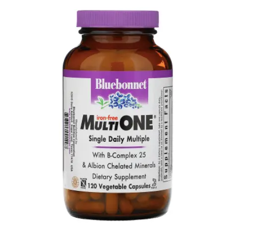 

Мультивитамины Multi One Single Daily Multiple без железа 120 капсул Bluebonnet Nutrition