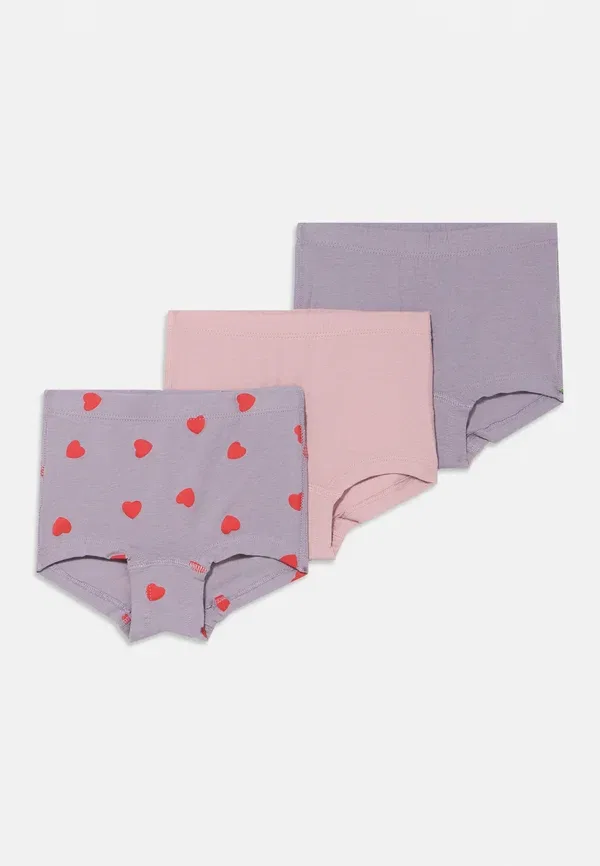Колготки хлопковые Nmftights Hearts 3 Pack - Name It, лавандовый серый