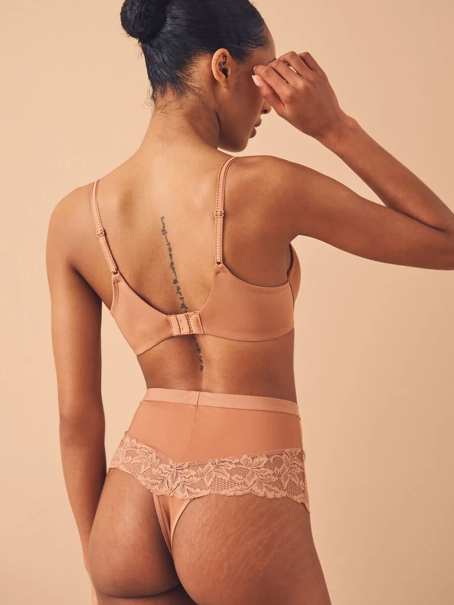 Бюстгальтер Next T-shirt Bra 'Holly' телесного цвета — фото 4