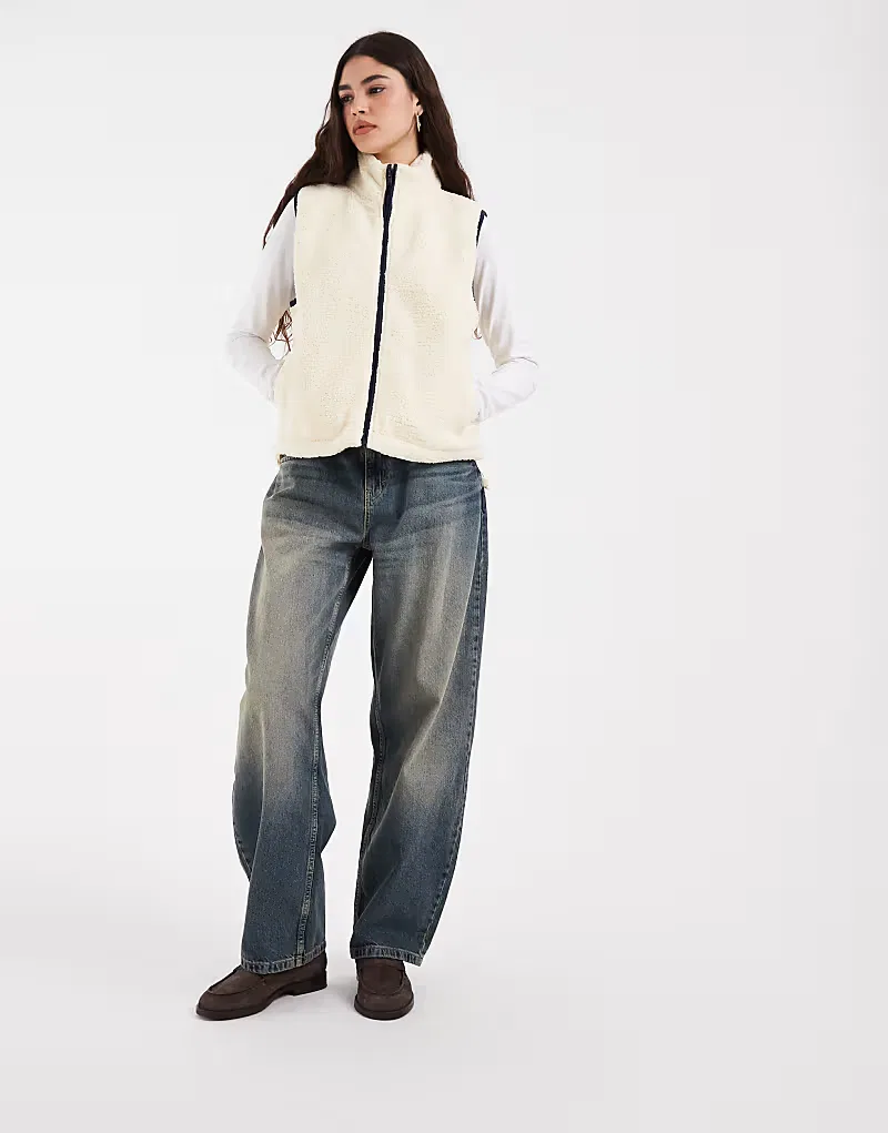Жилет на молнии с воронкообразным воротом Morrison Sherpa Levi's, белый — фото 4