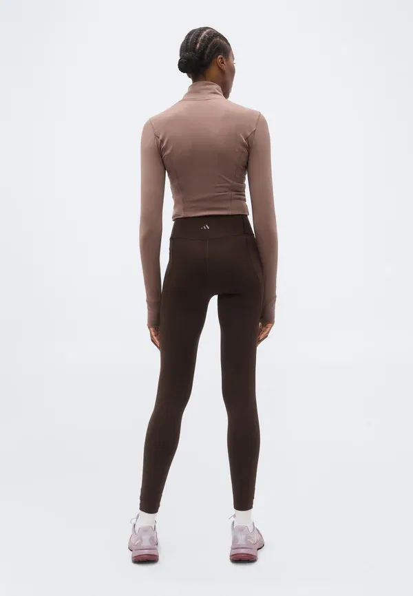 Леггинсы Adidas Performance, кофейный — фото 3