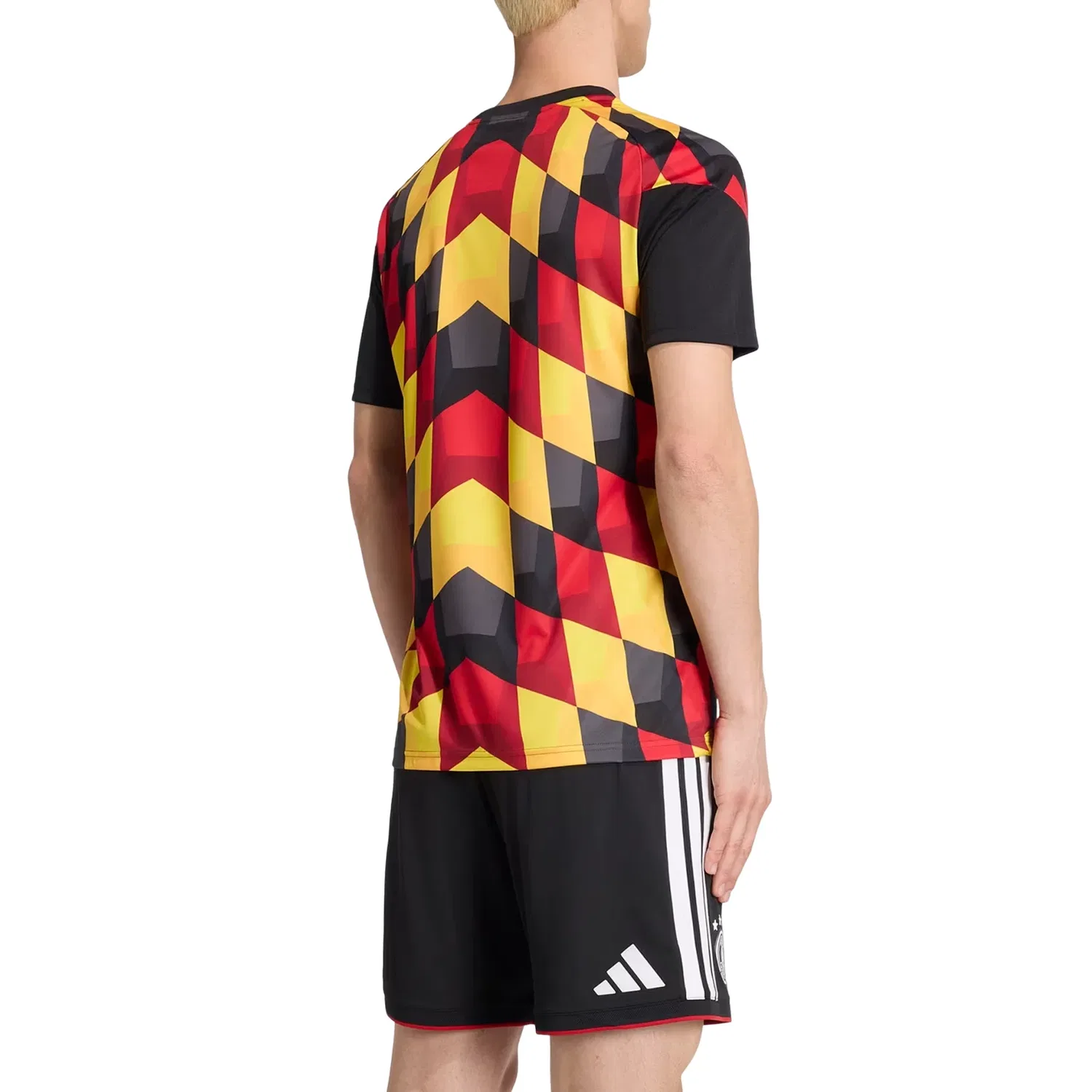 Мужская футболка Adidas Germany 26 Home Pre Match Jersey, цвет Black Team Yellow — фото 4