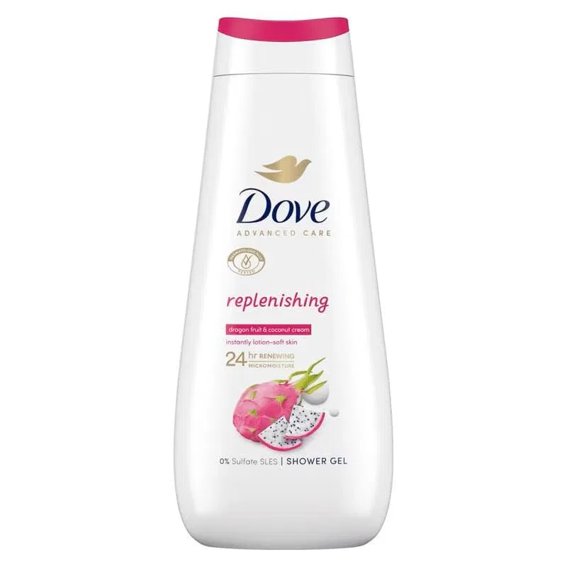 Гель для душа Regenerating, Dove, набор 6 шт, 400 мл, Dragon Fruit and Coconut Cream