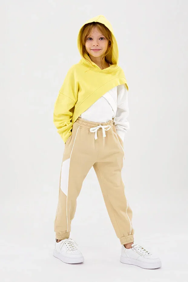 Детские свитшот для девочек асимметричный Panço, Yellow