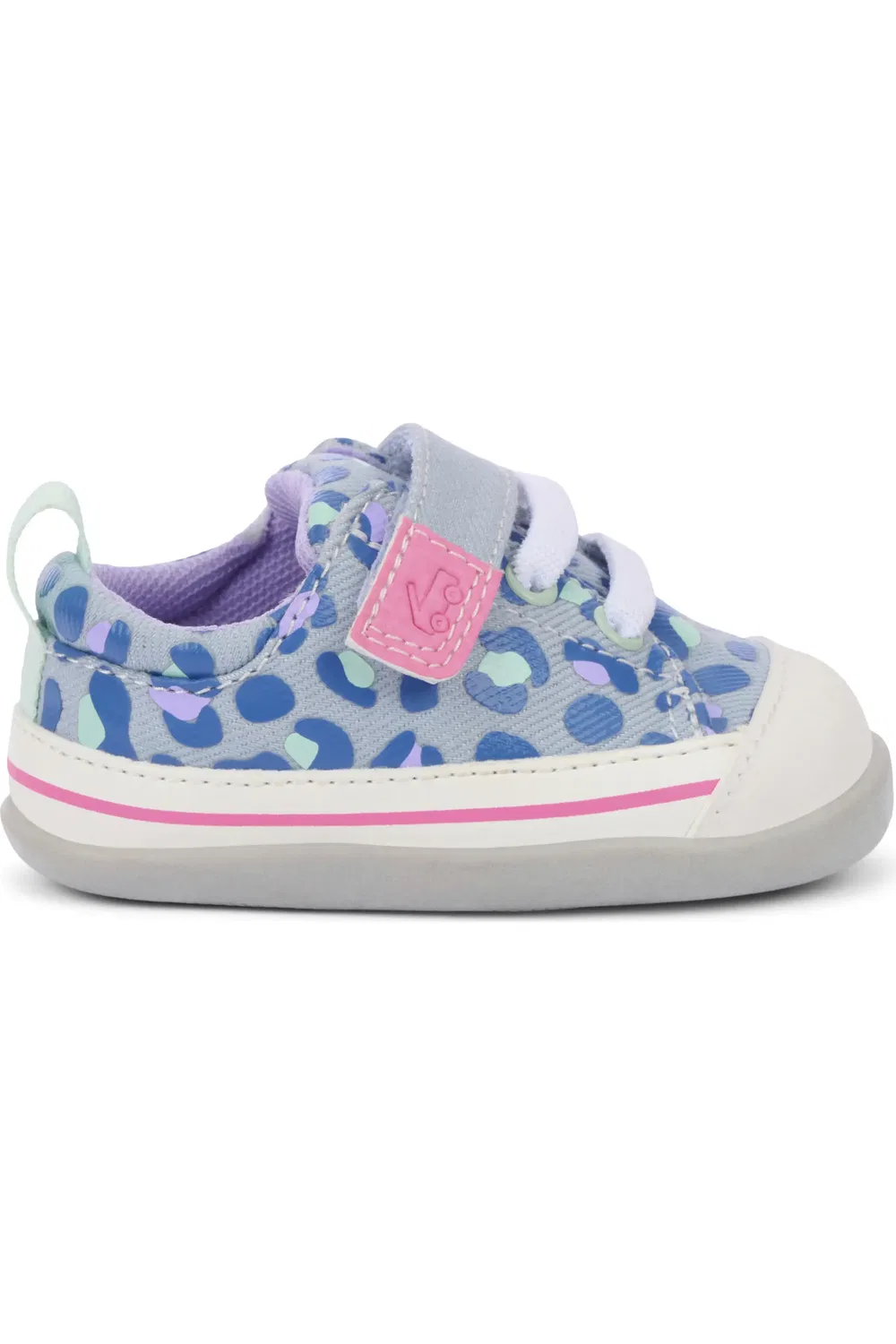 Кроссовки детские для малышей Mini Stevie See Kai Run, Sky Blue/Leopard — фото 3