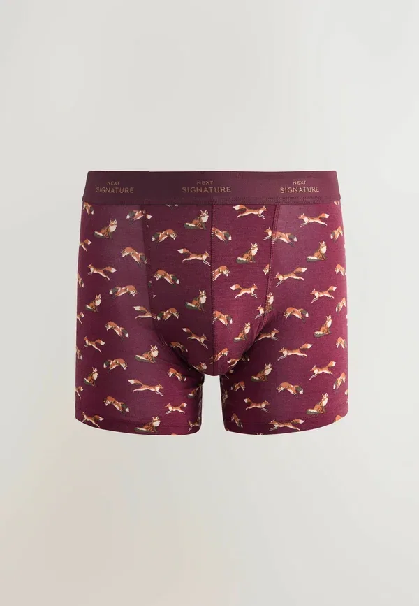 Комплект трусов боксеров из 4 штук, модель boxer briefs, Next, зеленый, оранжевый, Woodland Animals — фото 2
