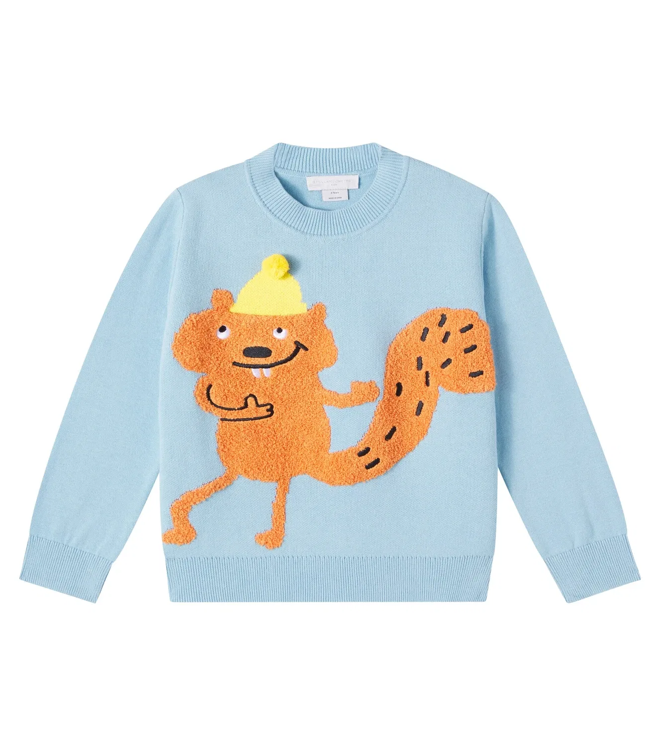 Свитшот с вышивкой Stella Mccartney Kids, синий