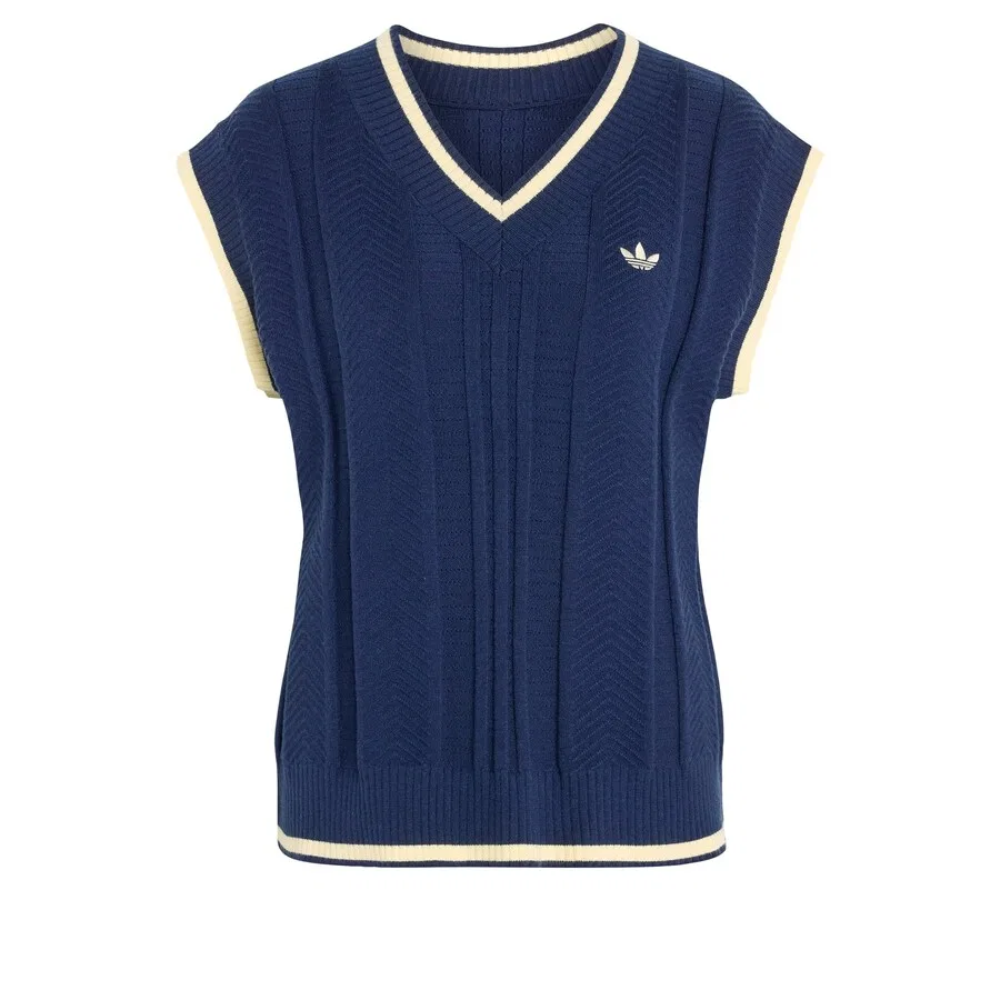 Свитер ADIDAS ORIGINALS темно-синего цвета — фото 2