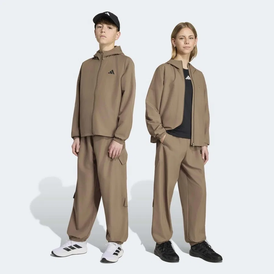 Детский спортивный комплект из футера с принтом Seasonals Woven Utility adidas, Кремовый