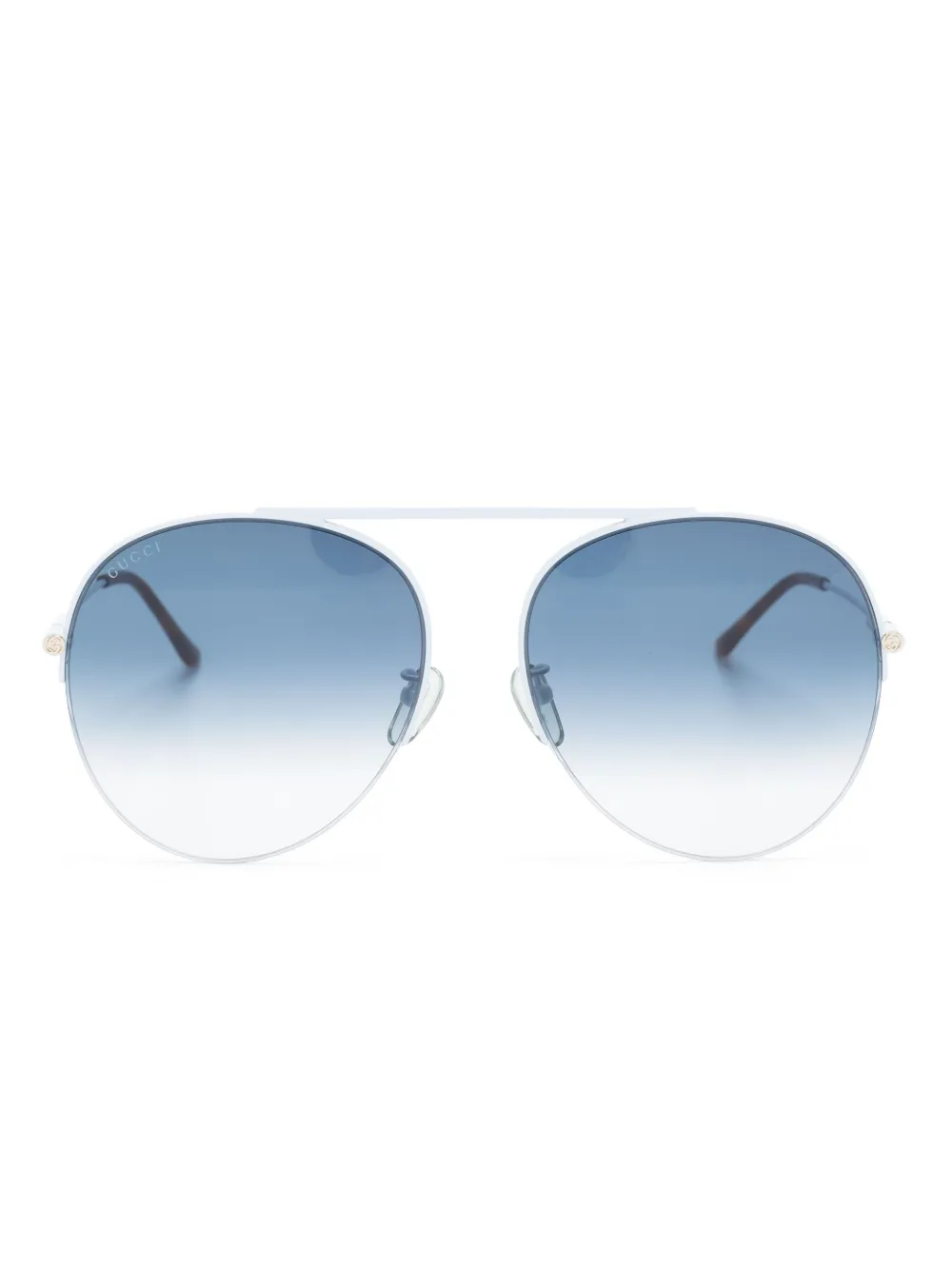 

Солнцезащитные очки-пилоты с эффектом градиента Gucci Eyewear, синий