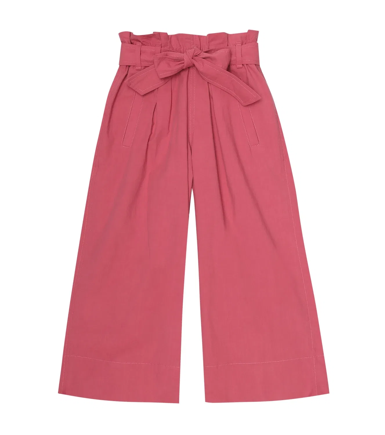Брюки хлопковые с эластичным поясом Brunello Cucinelli Kids, розовый