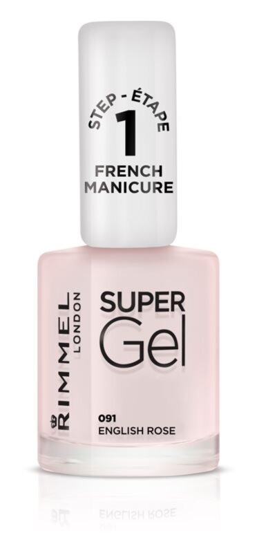 Лак для французского маникюра Rimmel Super Gel Step 1, оттенок 091 English Rose 12 мл — фото 2
