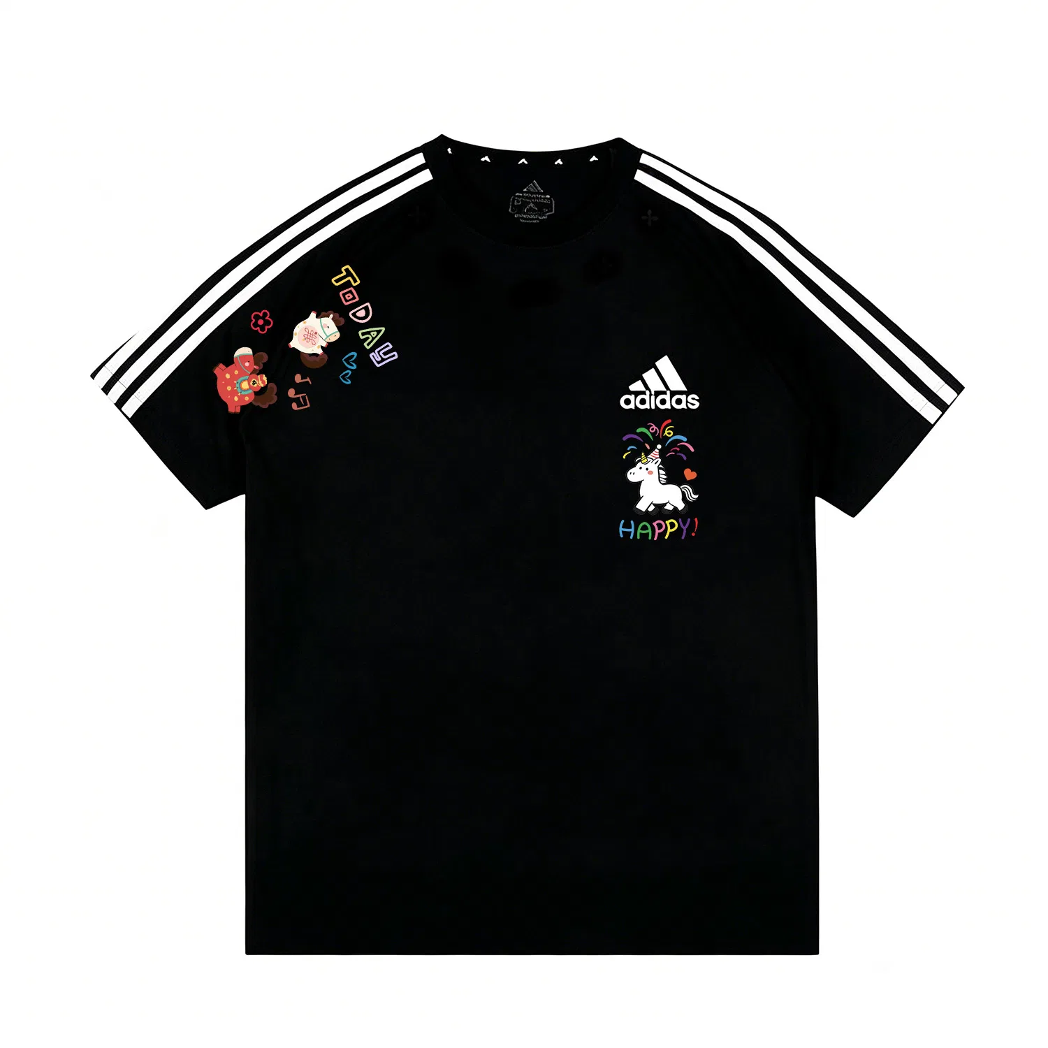 Футболка с круглым вырезом, Obsidian Black, Adidas