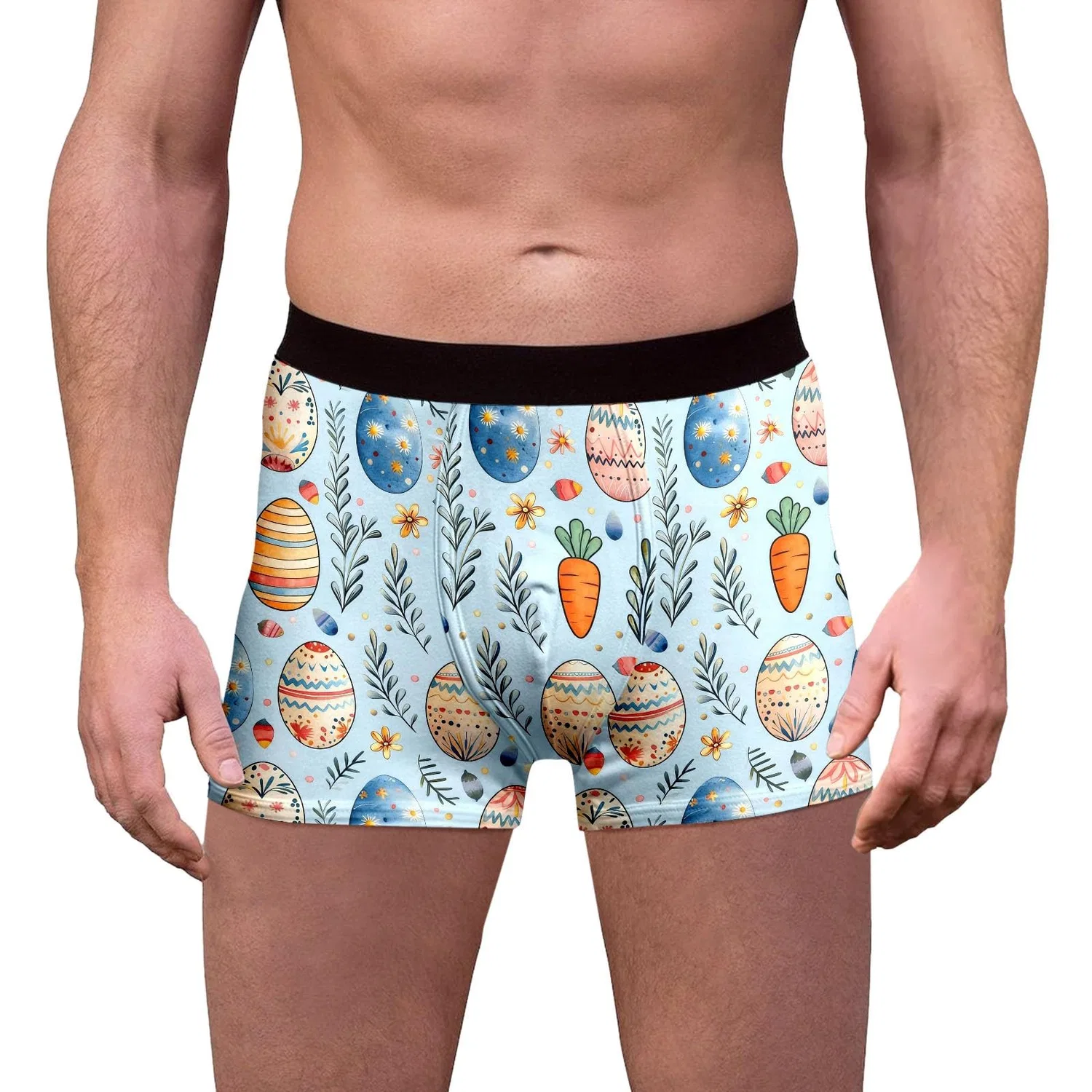Мужские термобрюки с принтом Easter Printed Briefs, Azzurro-c
