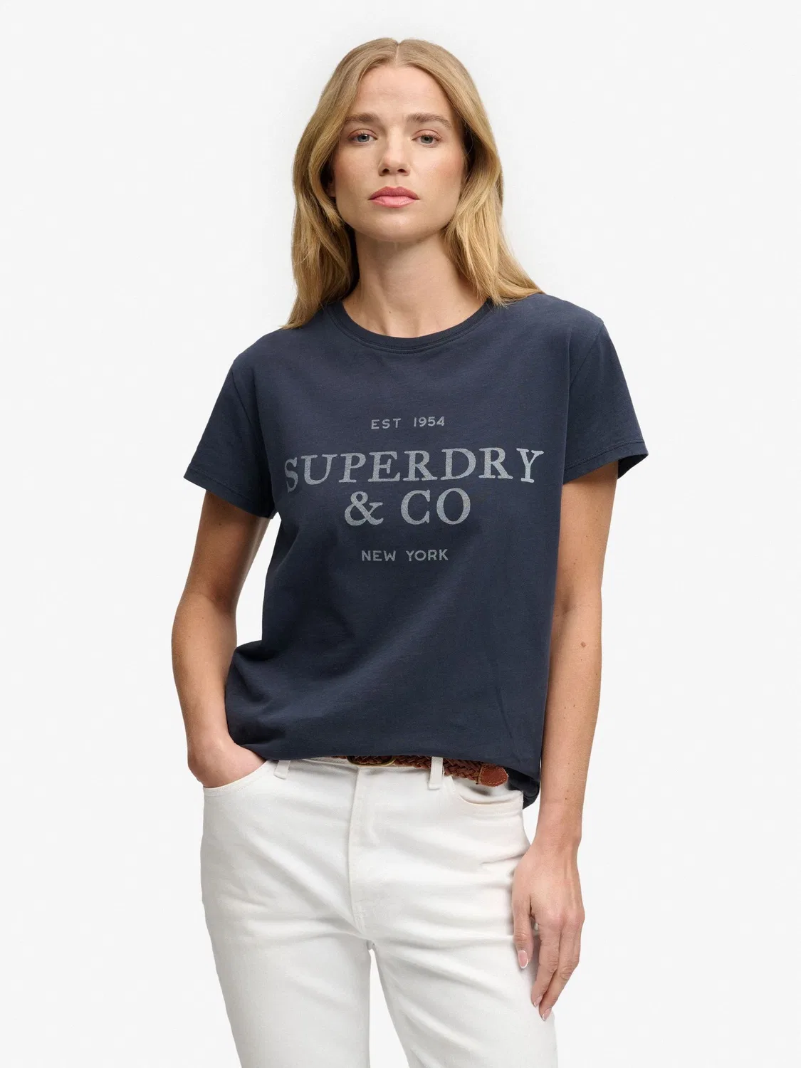 Футболка Slim Fit Superdry, темно-синий
