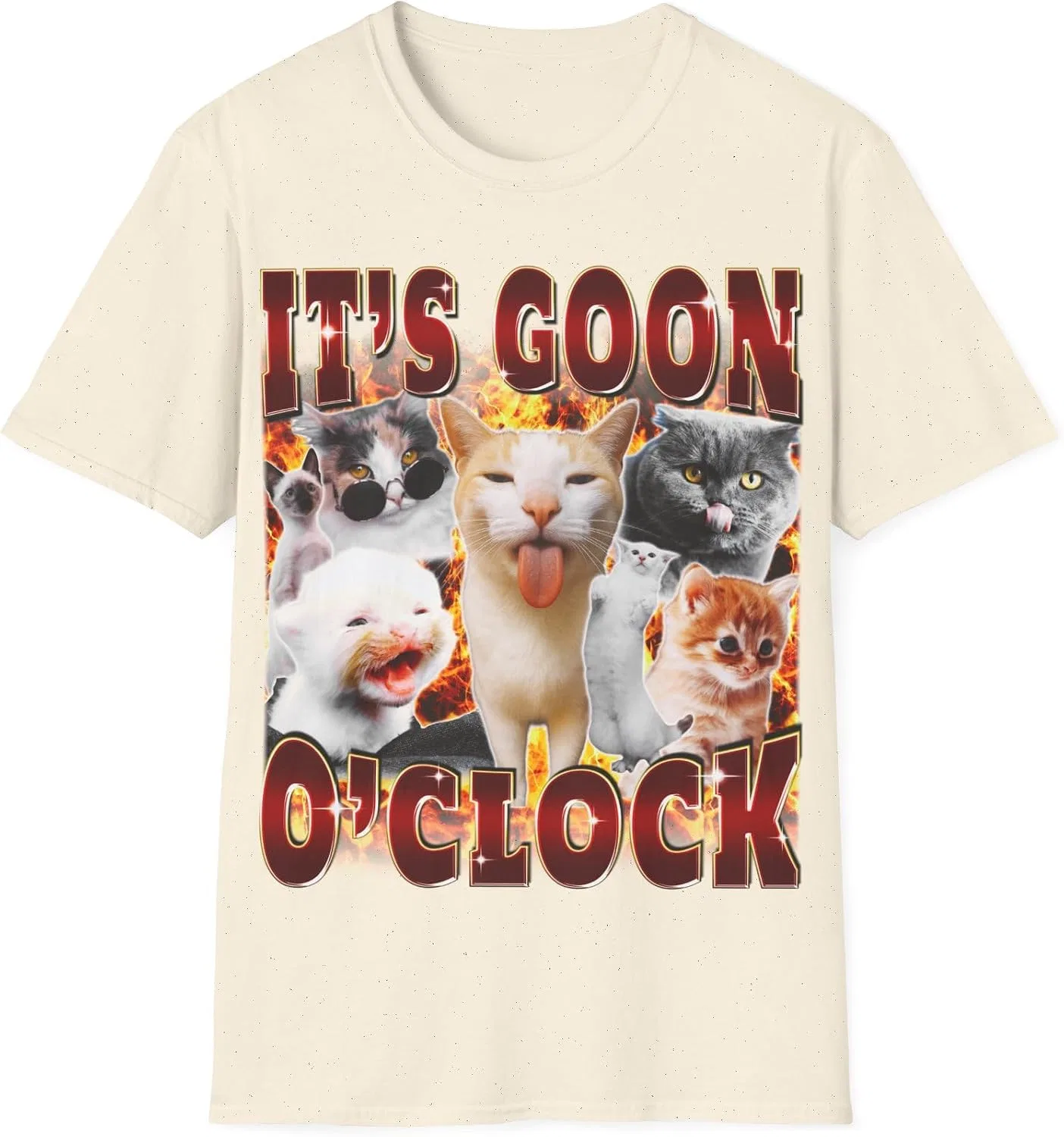 Мужская футболка с принтом It's Goon O'Clock, натуральный