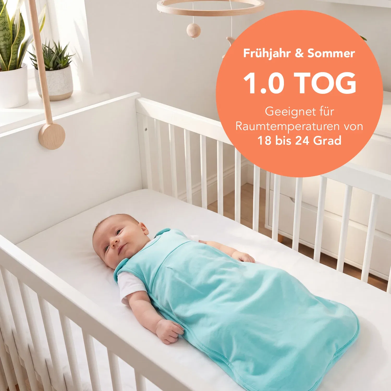 Детский спальный мешок 1.0 TOG Schlummersack, бирюзовый — фото 4