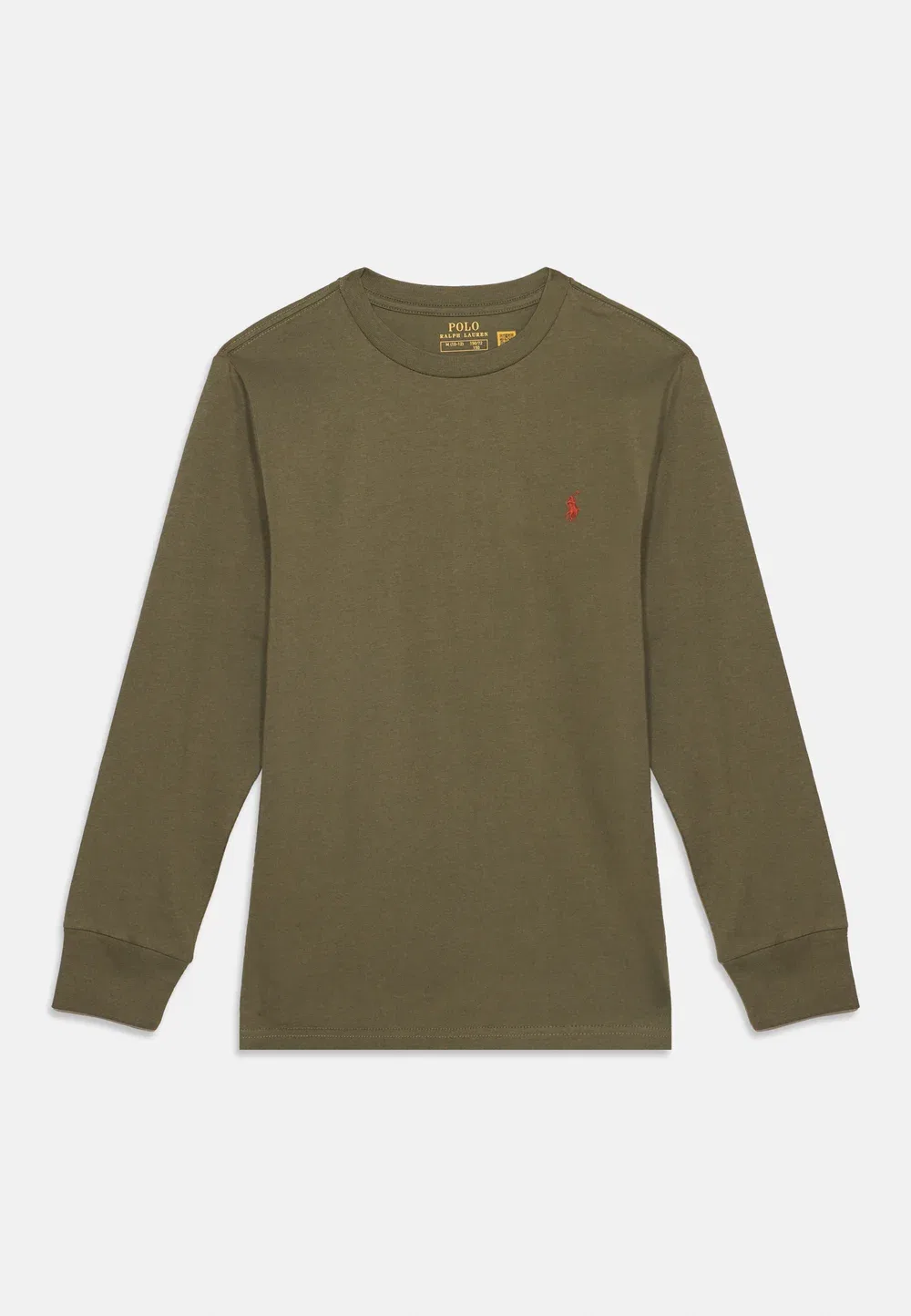 Футболка с длинными рукавами из хлопкового трикотажа, размер 7-14 лет Polo Ralph Lauren, Cruise Olive
