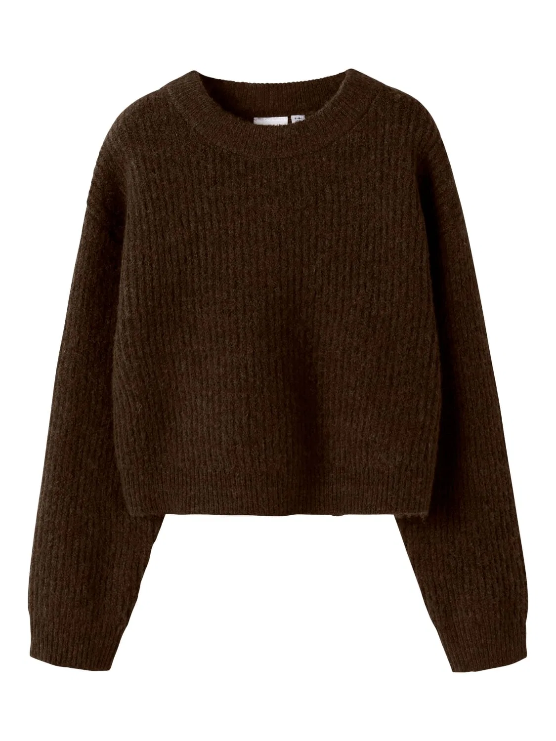 Пуловер с длинным рукавом NKFHOLLY LS BOXY SHORT KNIT Name It, коричневый