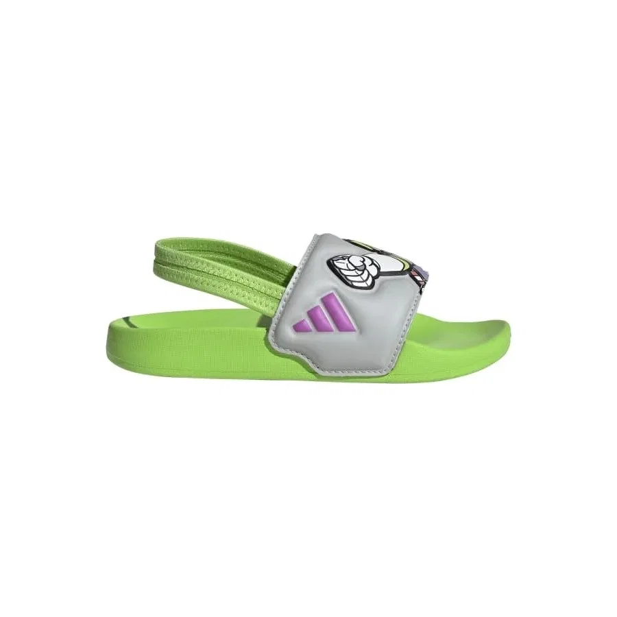 Детские спортивные сандалии с одним ремешком Adidas Adilette Estrap Buzz JQ4366, Зелено-серый