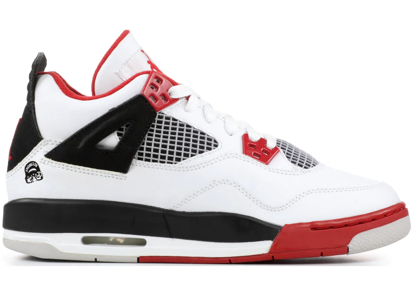 Детские кроссовки Lifestyle с принтом Jordan 4 Retro Mars Blackmon Jordan, White/Varsity Red-Black