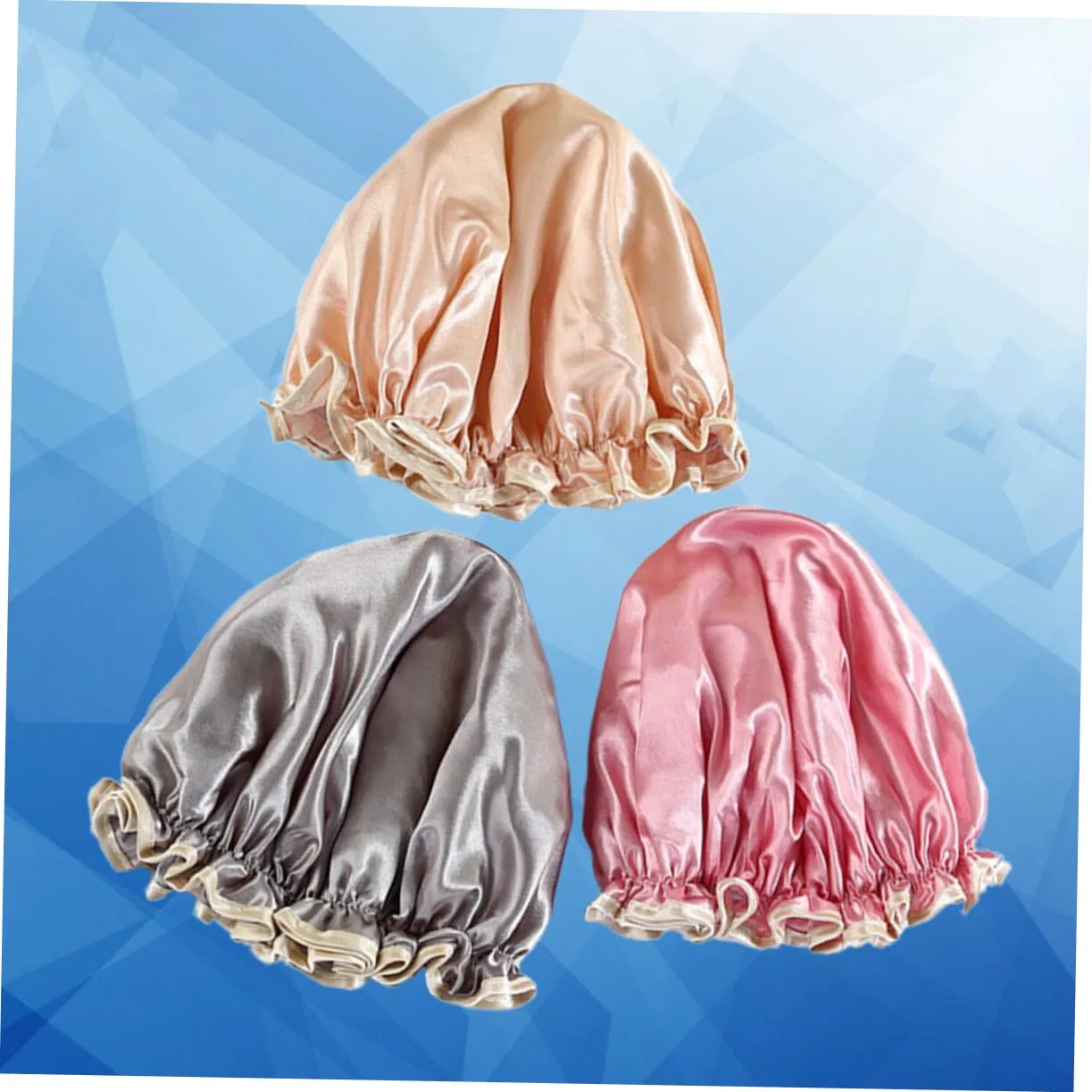 Шапочка для душа 3 шт, Satin, 27x11x2 см, NIYANGLE — фото 3