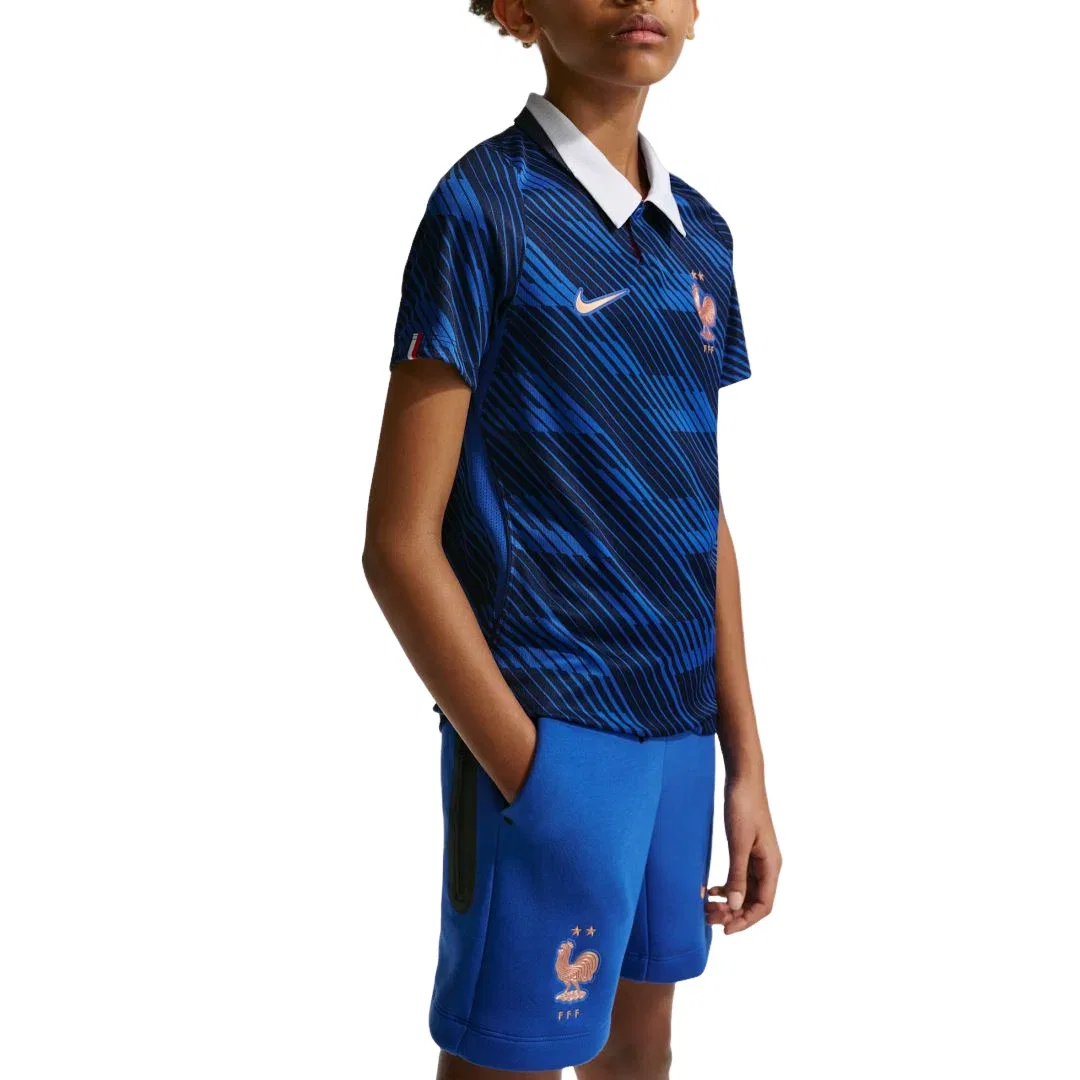 Детская футболка-джерси Nike France National Team 2026 Stadium Home Dri-FIT Game Royal Blackened Blue White, синий — фото 2