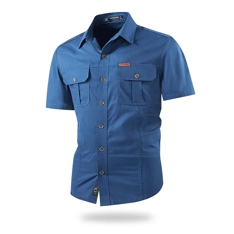 Детская рубашка с воротником, модель Lapel Moderate, JEEP SPIRIT, Denim Blue