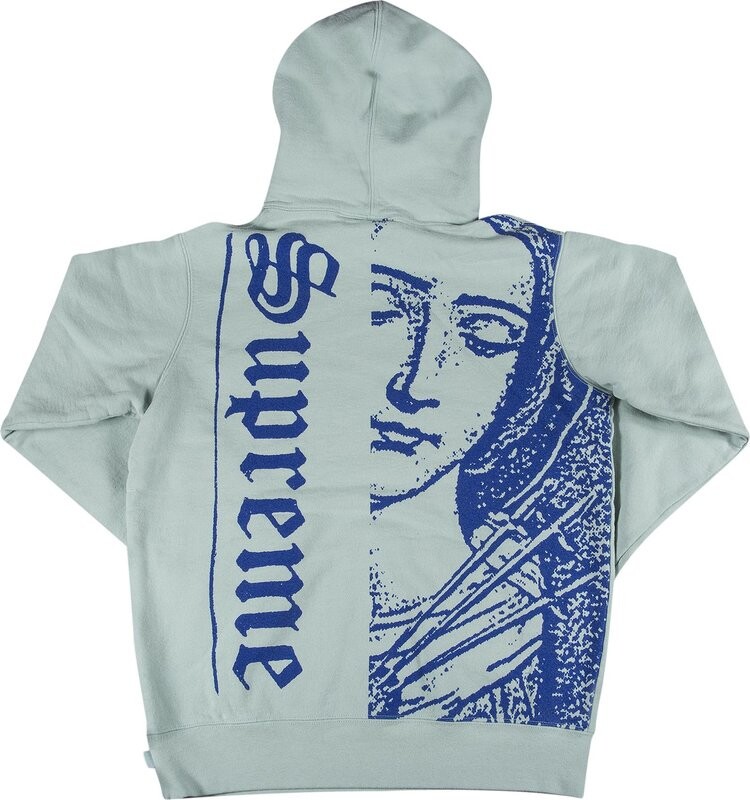 Толстовка Supreme Mary Hooded Sweatshirt 'Pale Mint', зеленый — фото 3
