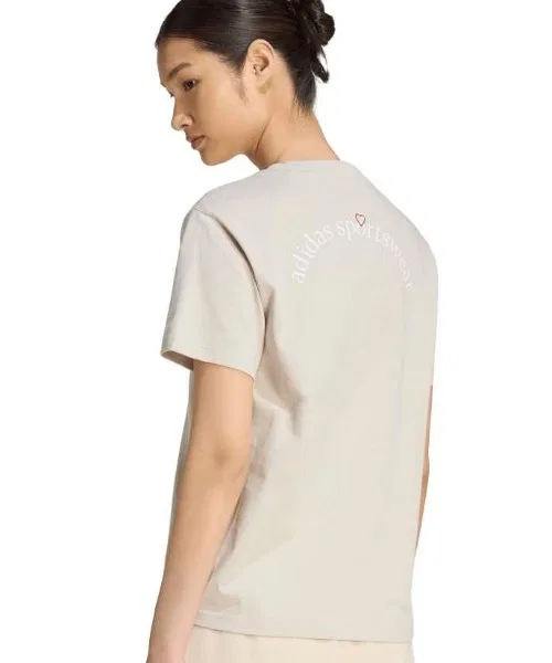 Женская футболка с принтом Embroidery Pack Regular Graphic T-Shirt Adidas, Dark Gray — фото 2
