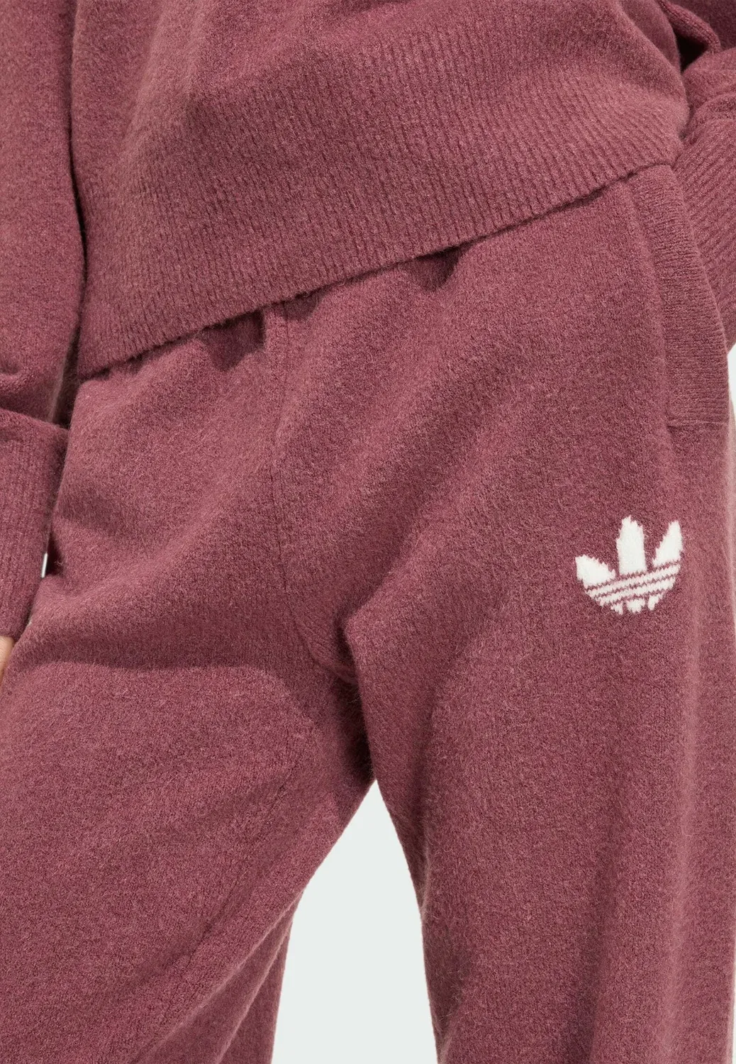 Основные трикотажные брюки - спортивные штаны Adidas Originals, Burgundy — фото 3