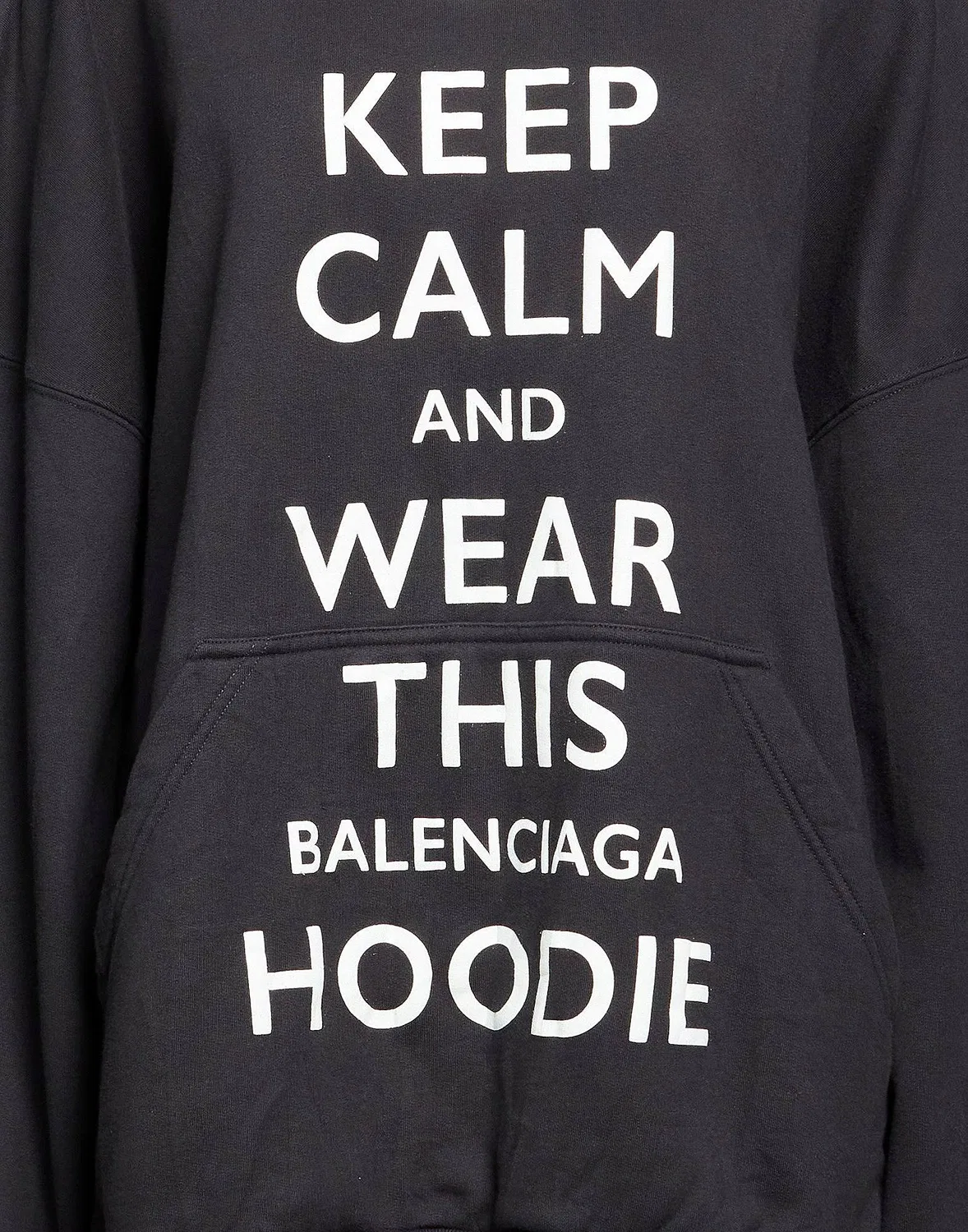 Женский свитшот оверсайз с капюшоном Balenciaga, темно‑серый — фото 4
