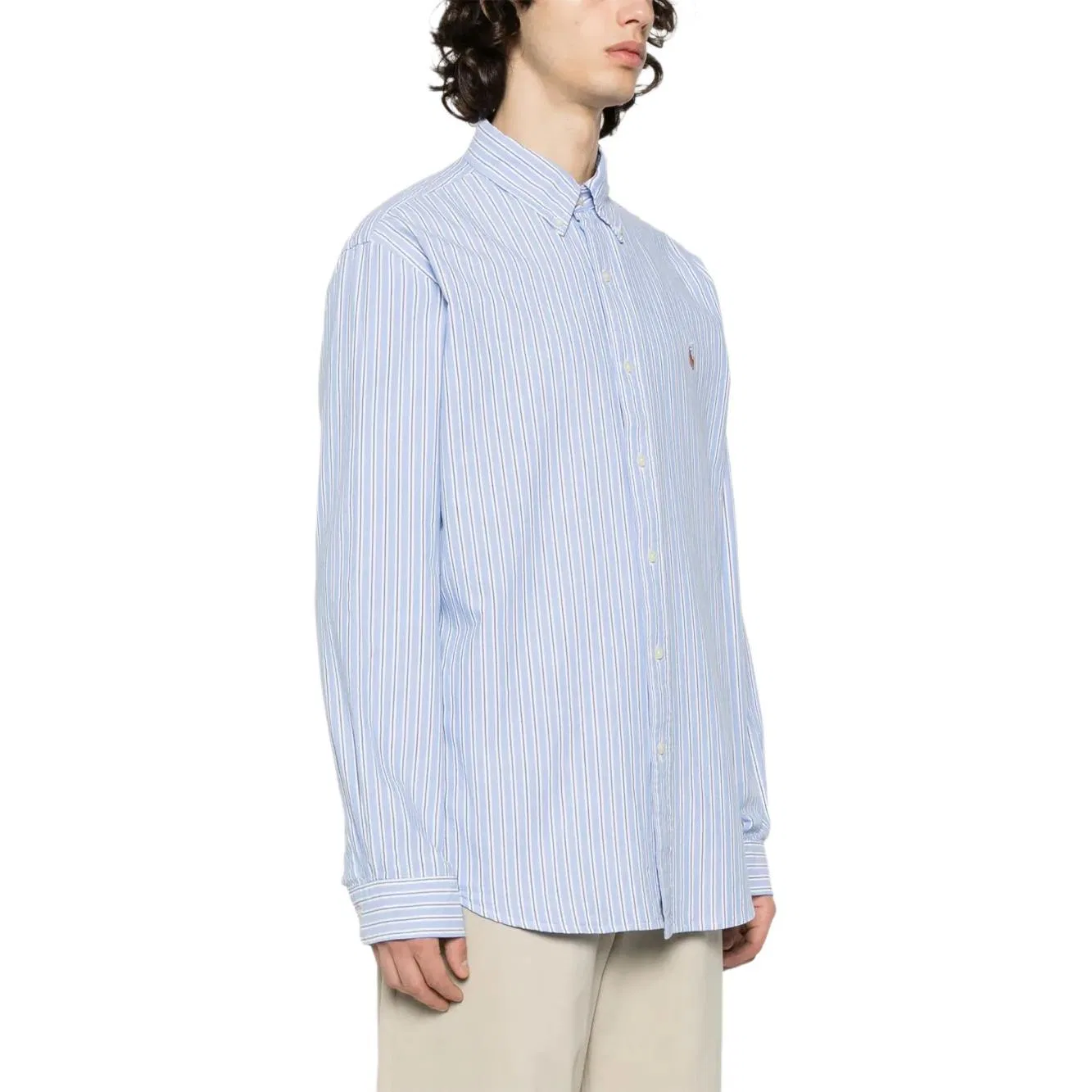 Рубашка повседневная, Men's Blue Moderate, Polo Ralph Lauren, Blue — фото 3